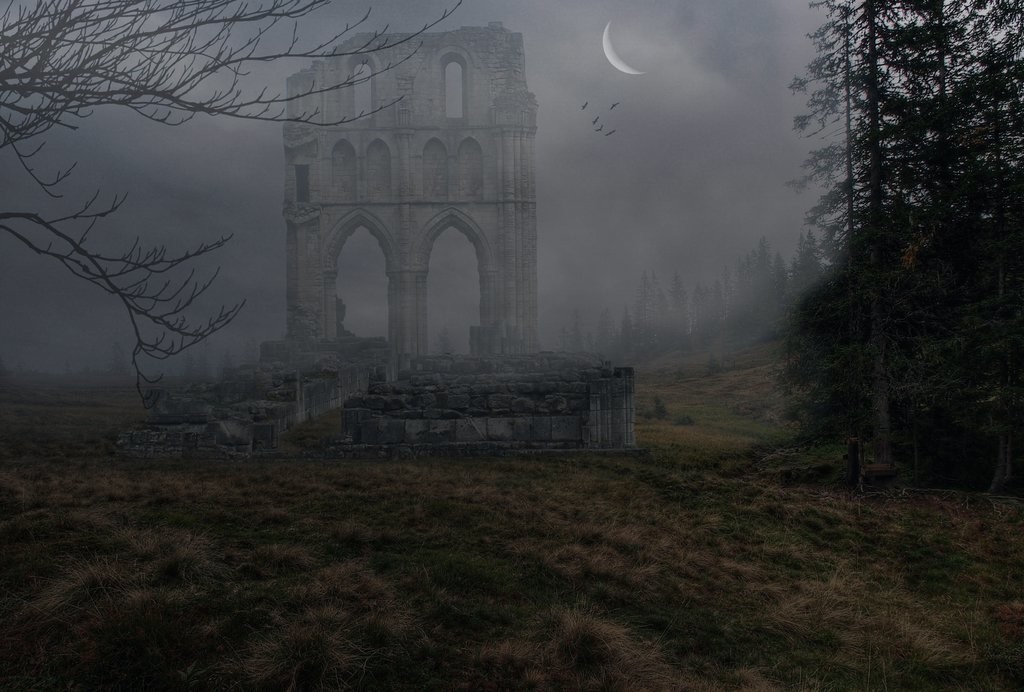 "Misty Ruins Premade" by Alz-Stock-and-Art. Used under Creative Commons License 3.0. License link: https://creativecommons.org/licenses/by/3.0/
